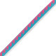 Schmuckband mit Tekst "Waves" Neon blue-pink